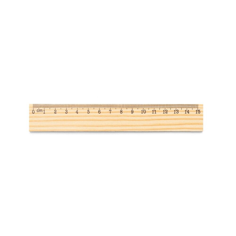 WESLEY 15 Lineal aus Kiefernholz mit 15 cm Skala - naturhell-302