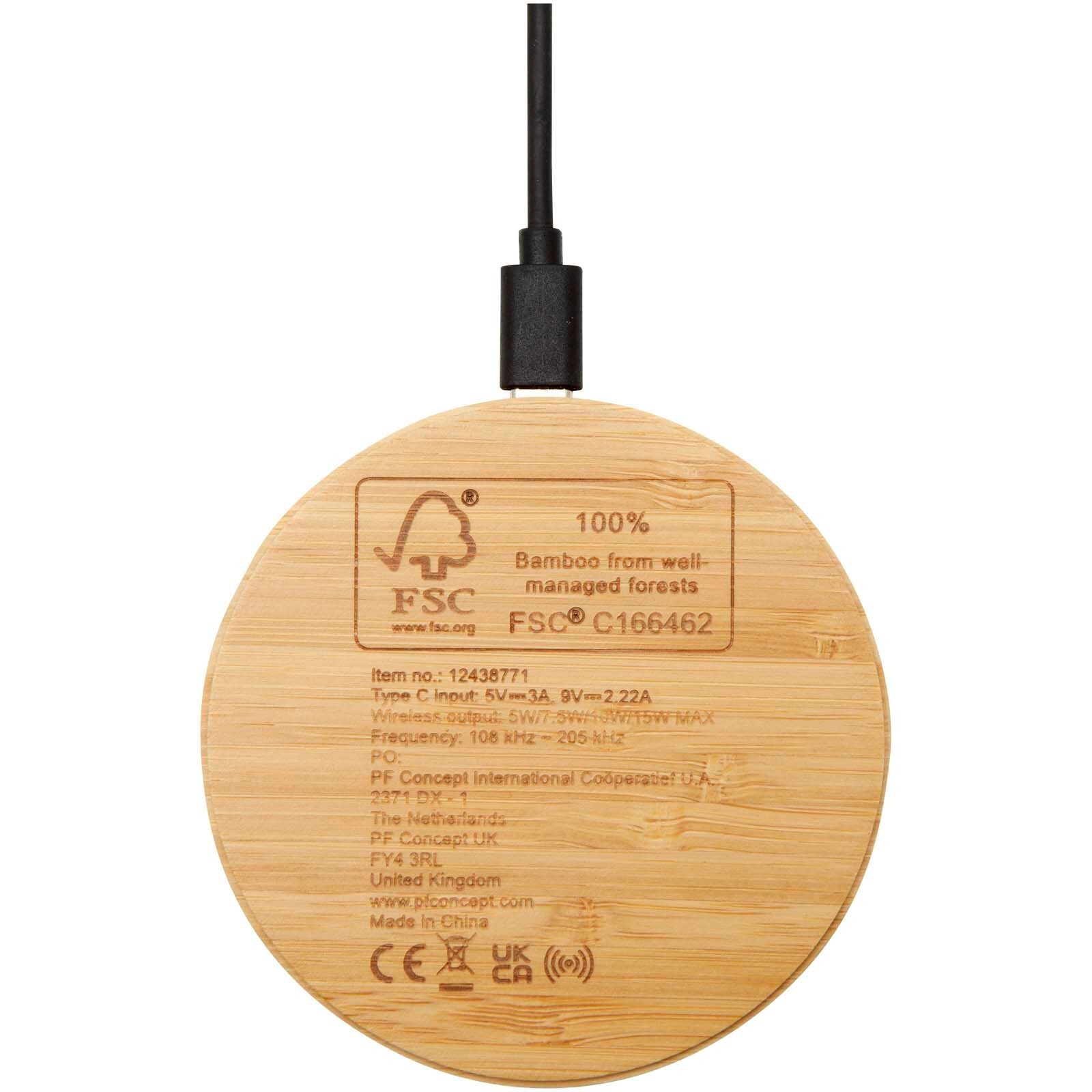 Essence 15W kabelloses Ladepad aus Bambus - holz-740