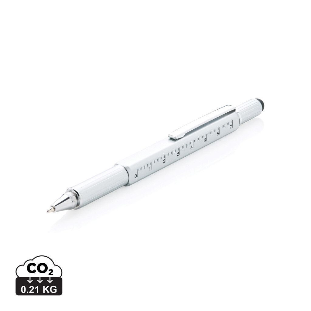 5-in-1 Aluminium Tool-Stift - grau-898