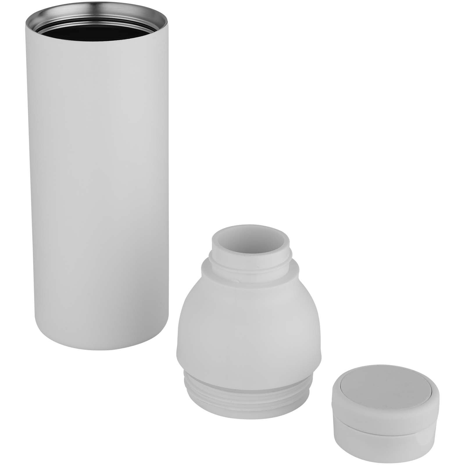 Illuminate 650 ml RCS doppelwandige Isolierflasche aus recyceltem Edelstahl - weiss-224