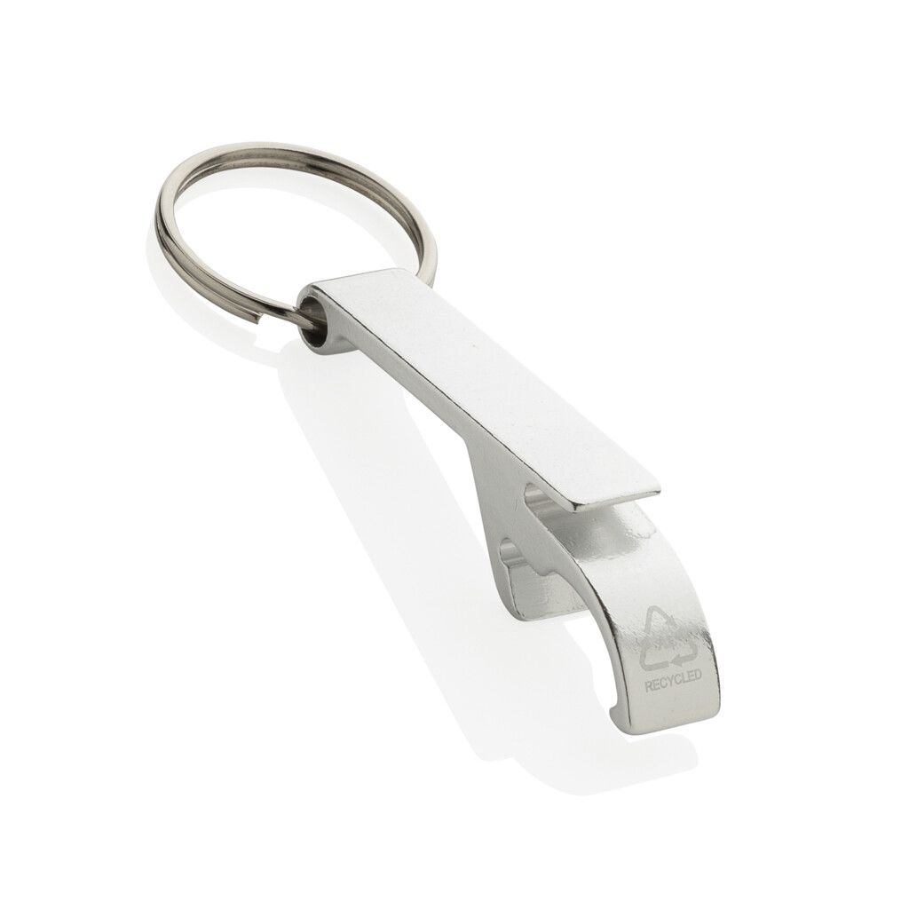 Flaschen- und Dosenöffner aus RCS recyceltem Aluminium - silber-527