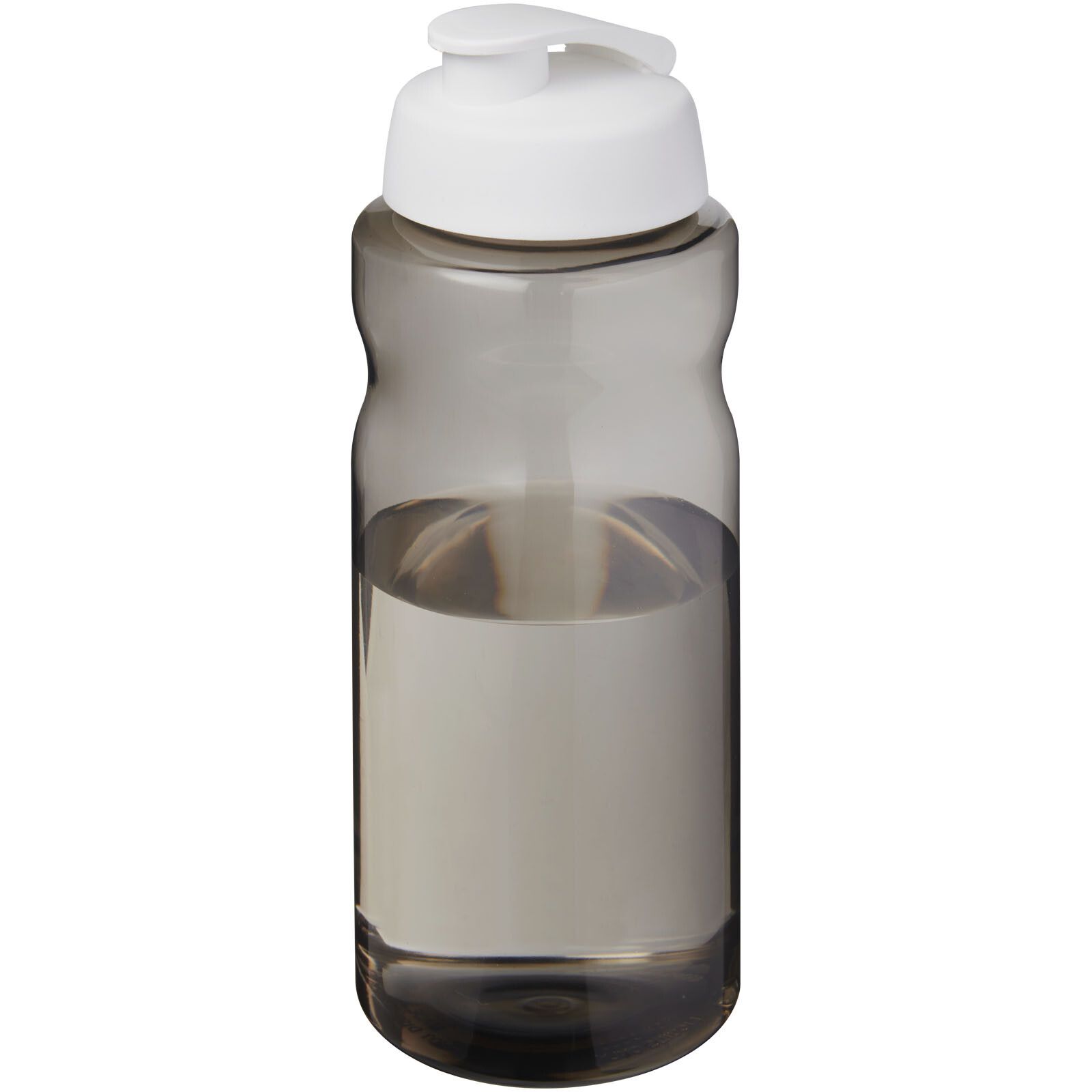 H2O Active Eco Big Base 1L Sportflasche mit Klappdeckel  - kohle -  weiss-220