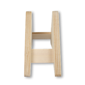 Veredelungsposition Holzschablone, Rückseite