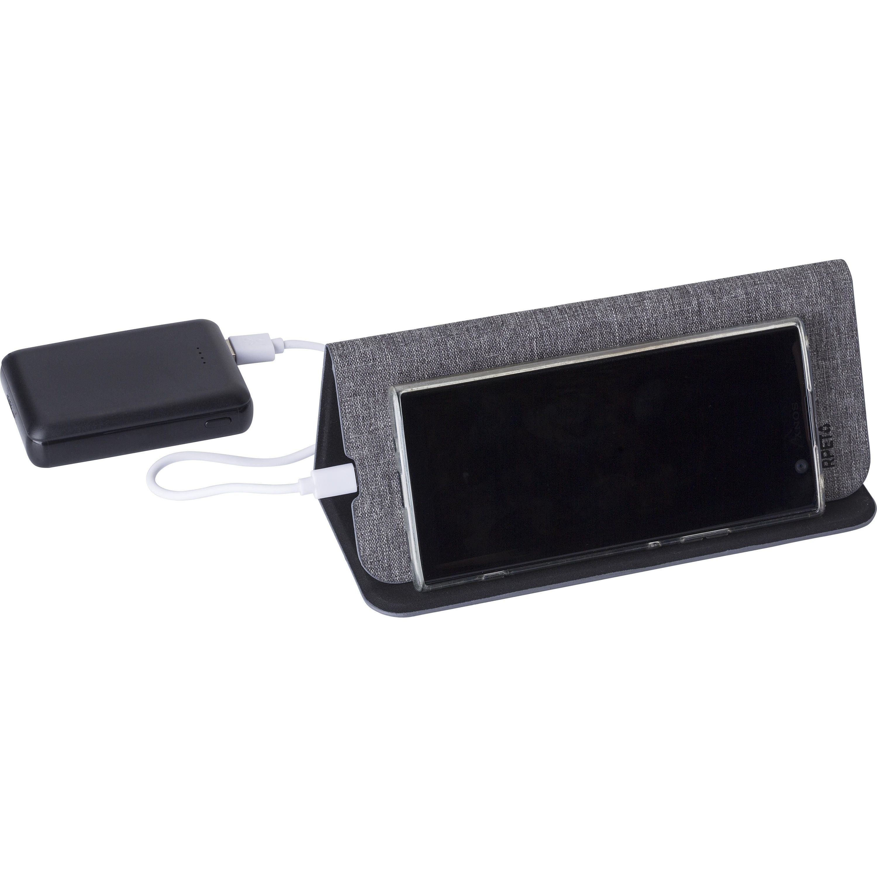 rPET kabellose Schnell-Ladematte Selene - grau-338