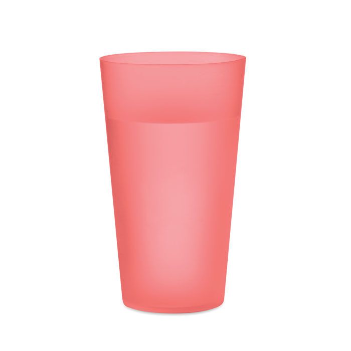 Wiederverwendbarer Becher 500 ml FESTA LARGE - transparent rot-263