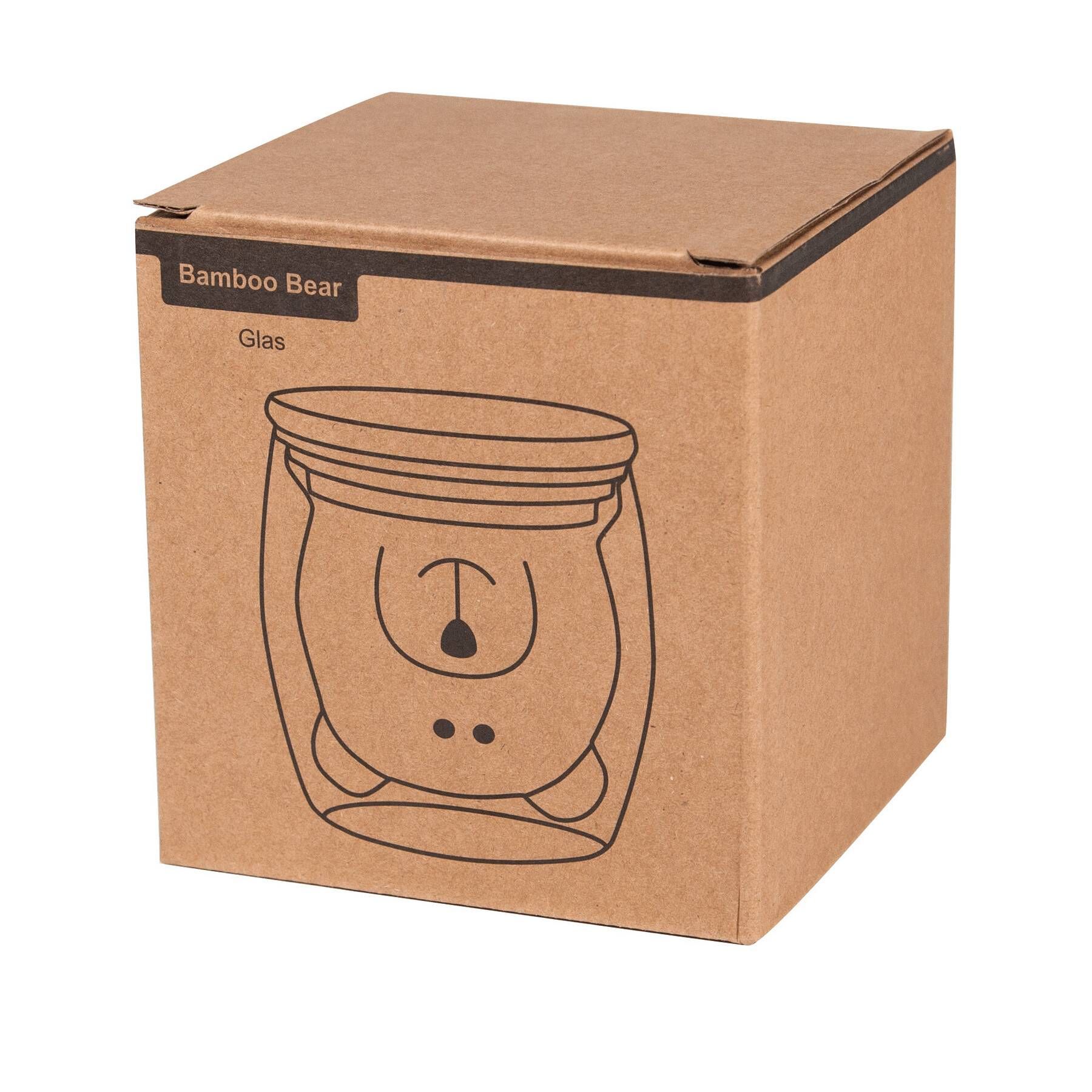 Glas BAMBOO BEAR - braun - transparent-318