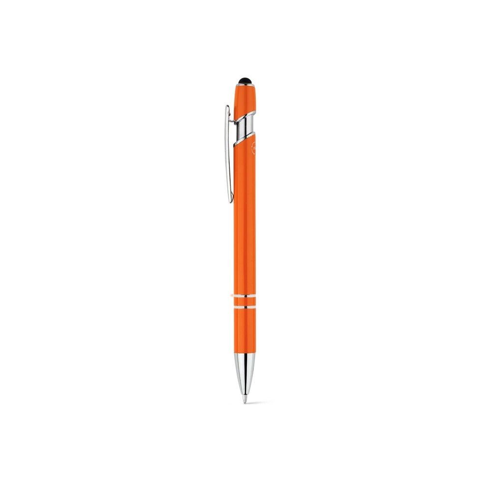 NEIL Kugelschreiber mit Gehäuse aus recyceltem Aluminium (100% rAL) und Touch-Pen Druckknopf - orange-277