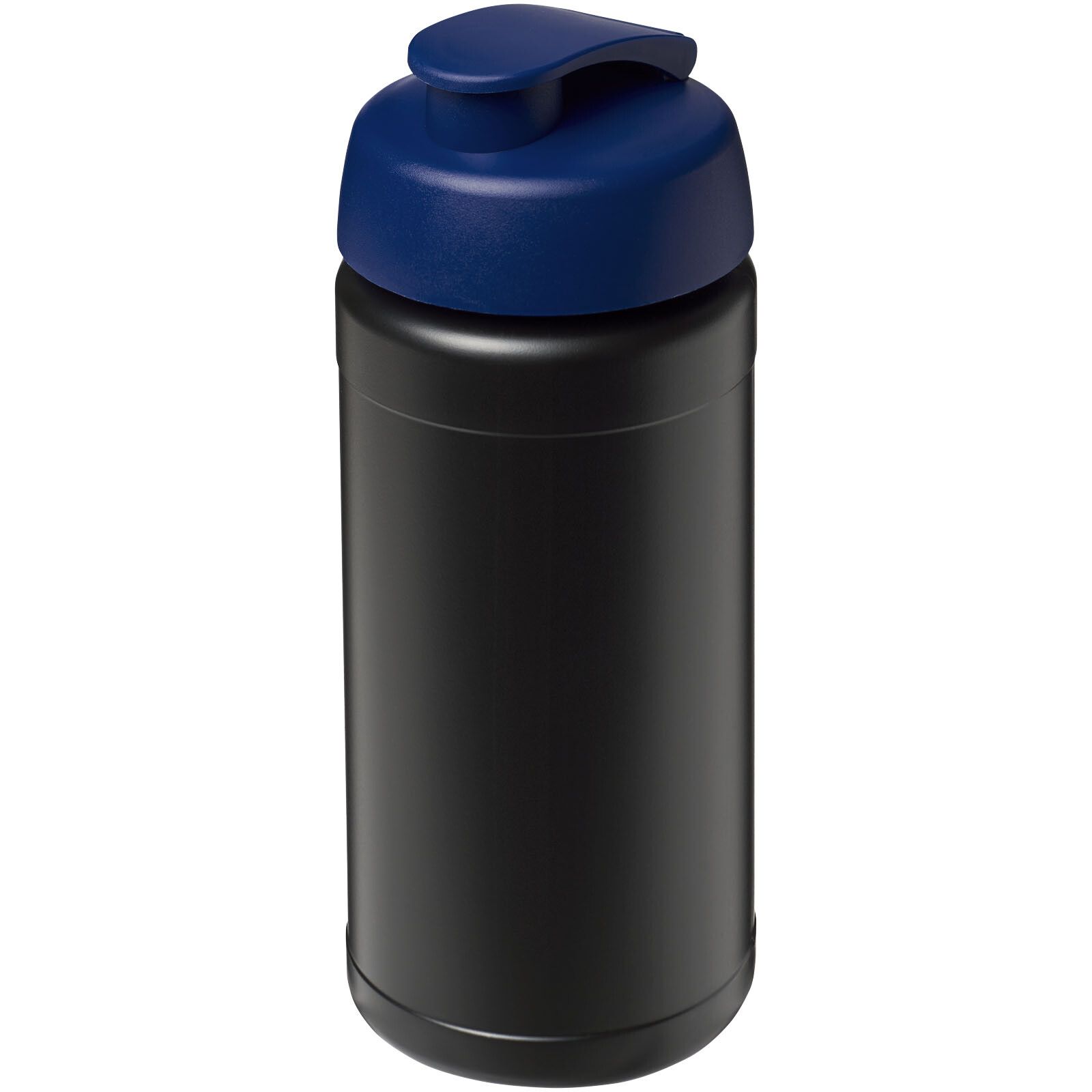 Baseline Plus 500 ml Sportflasche mit Klappdeckel - schwarz -  blau-285
