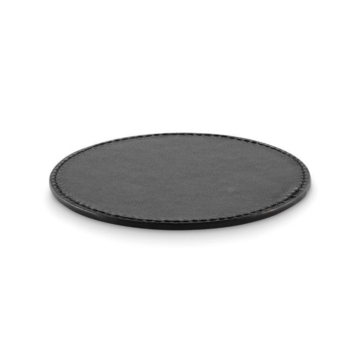Runder Untersetzer PU POSA - schwarz-39