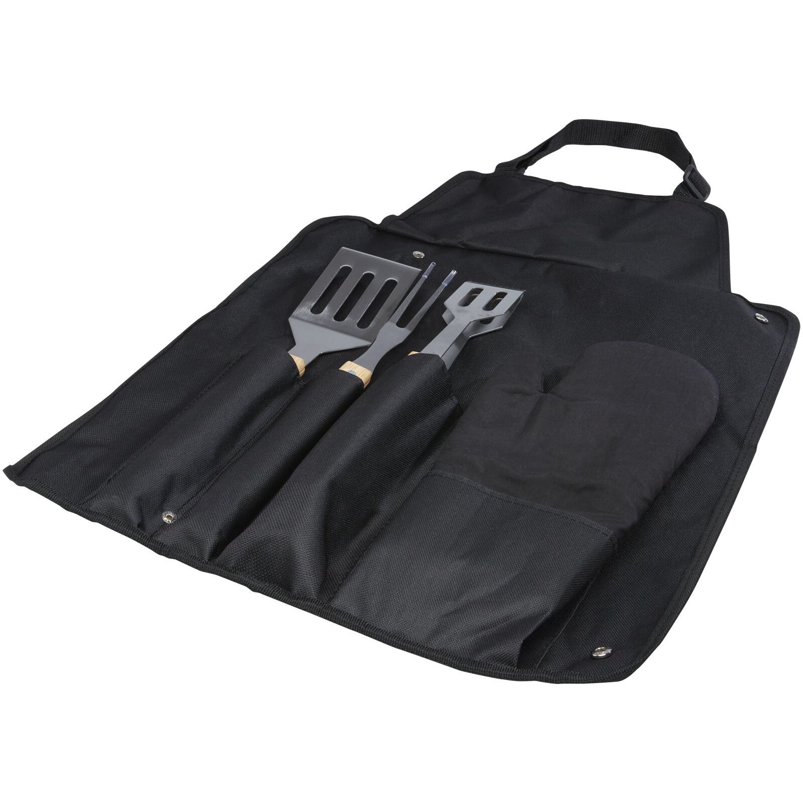 Gril 5-teiliges Grillset und Handschuh  - schwarz-369