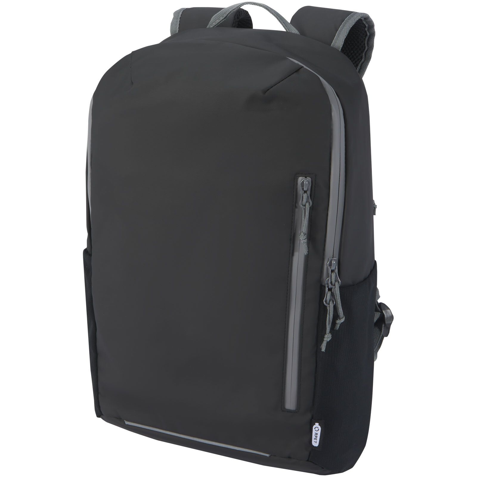 Aqua wasserabweisender 15" Laptop-Rucksack aus GRS Recyclingmaterial 21 L - schwarz-168