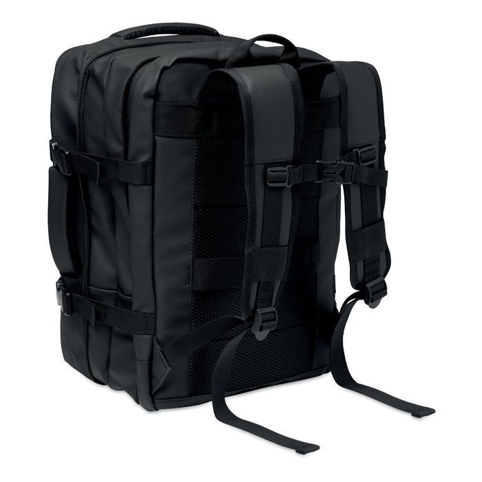 Erweiterbarer RPET-Rucksack XJUST - schwarz-332