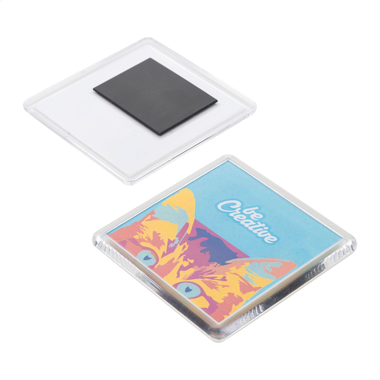 PrintMag Square Kühlschrankmagnet - weiß-526