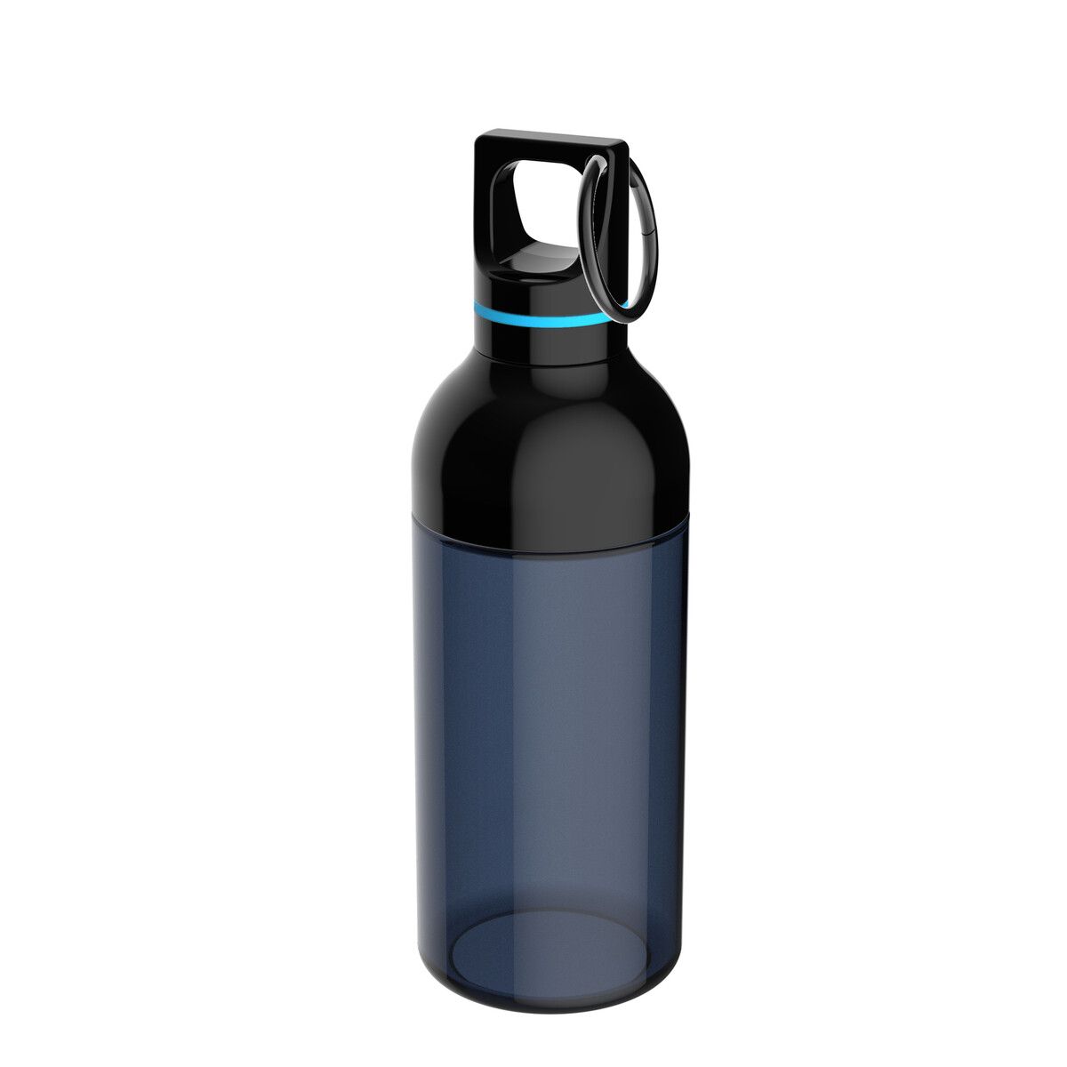 Trinkflasche DUIX SPORT mit Ring - blau - cyan-260
