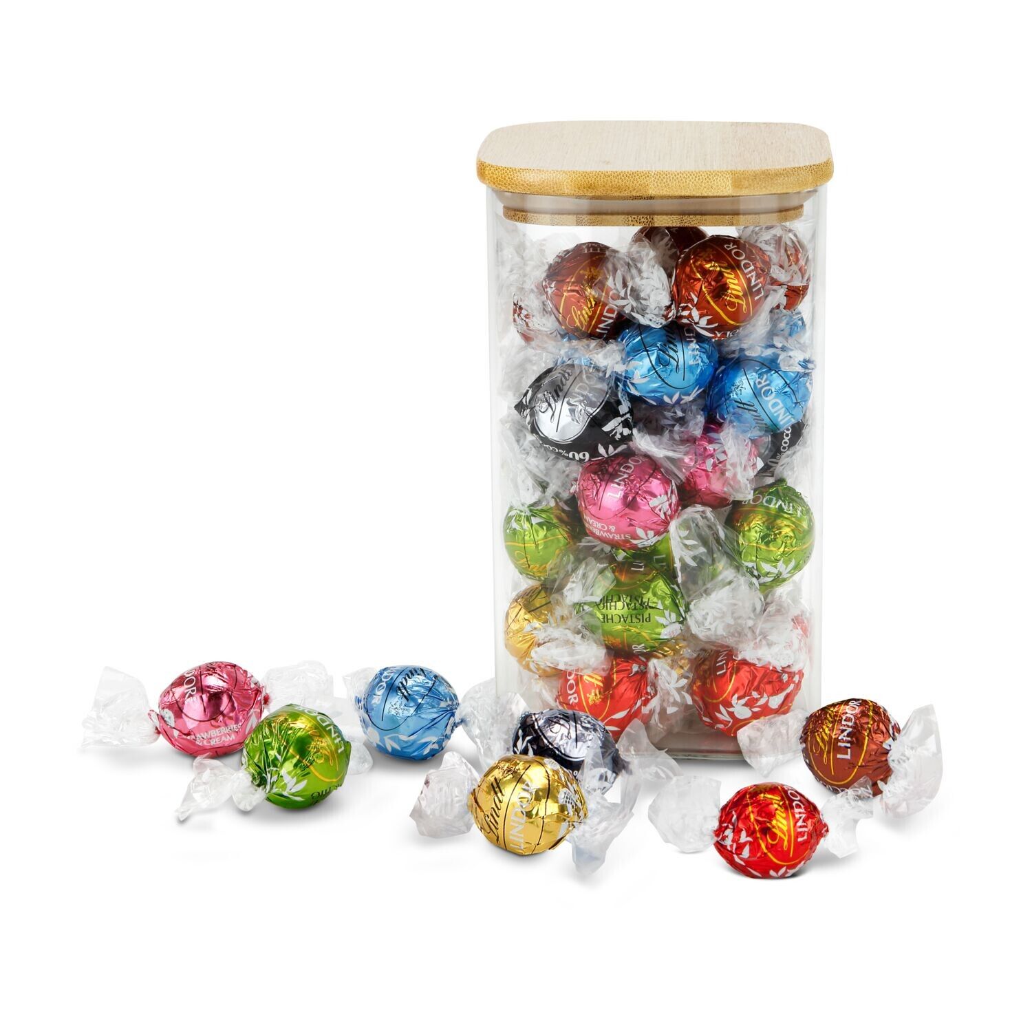 Geschenkset Lindor Team-Glas Frohe Ostern mit 35 Lindt Lindorkugeln-694