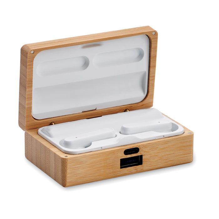 TWS 5.3 wireless Ohrhörer-Set OREBAM - holz-322