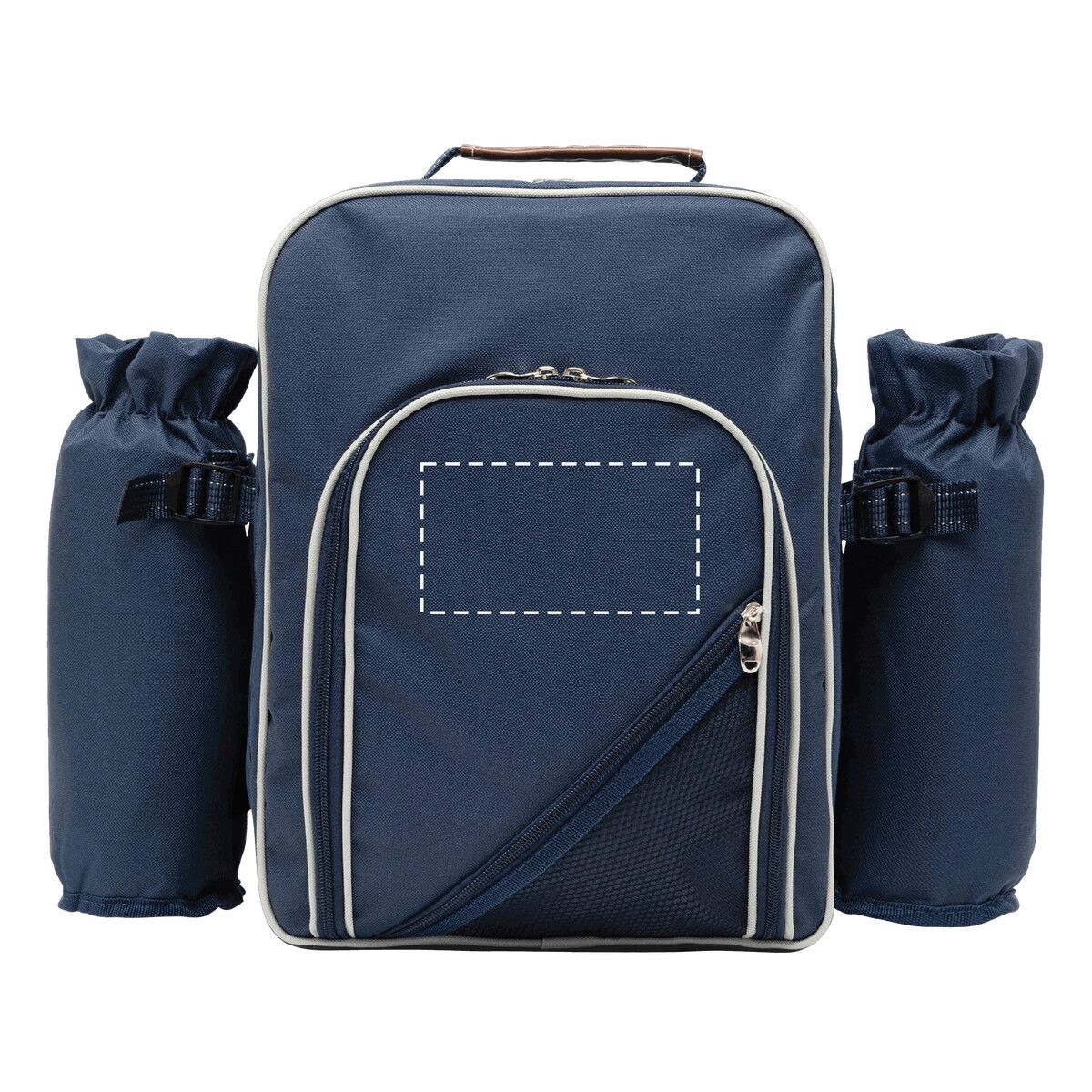 Veredelungsposition mittig auf dem oberen Teil der Vortasche