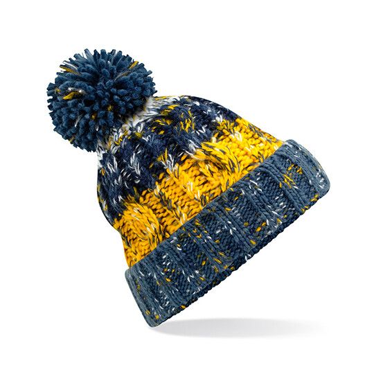 Corkscrew Pom Pom Beanie - morning frost-634