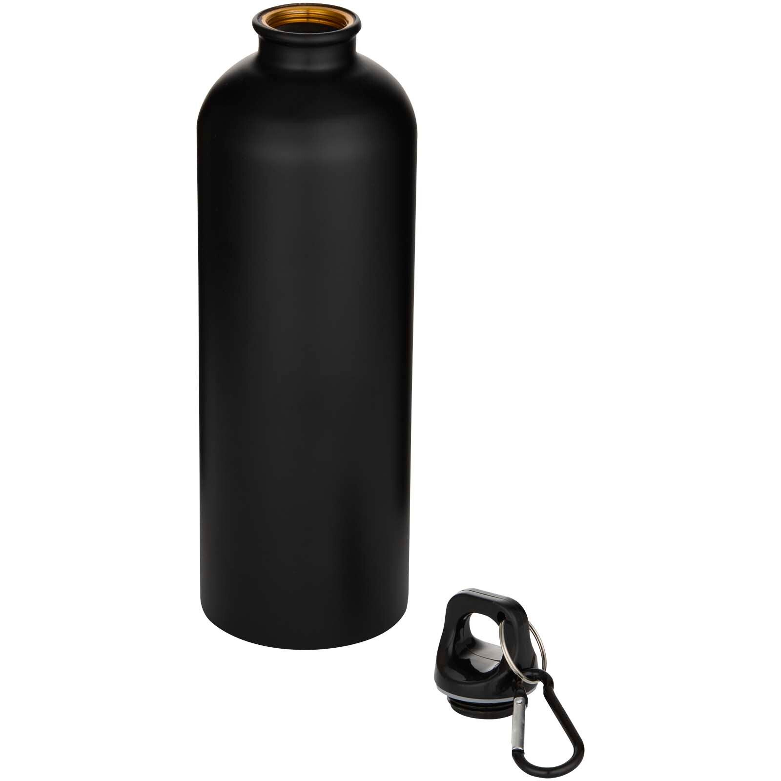 Oregon 750 ml matte RCS-zertifizierte, einwandige Trinkflasche aus recyceltem Edelstahl mit Karabinerhaken - schwarz-608