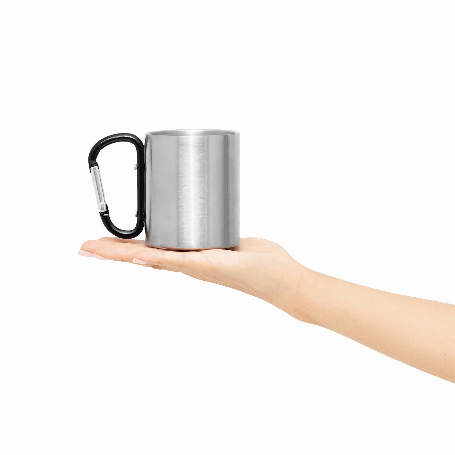 Edelstahl Becher HIKING DAY - schwarz - silber-982