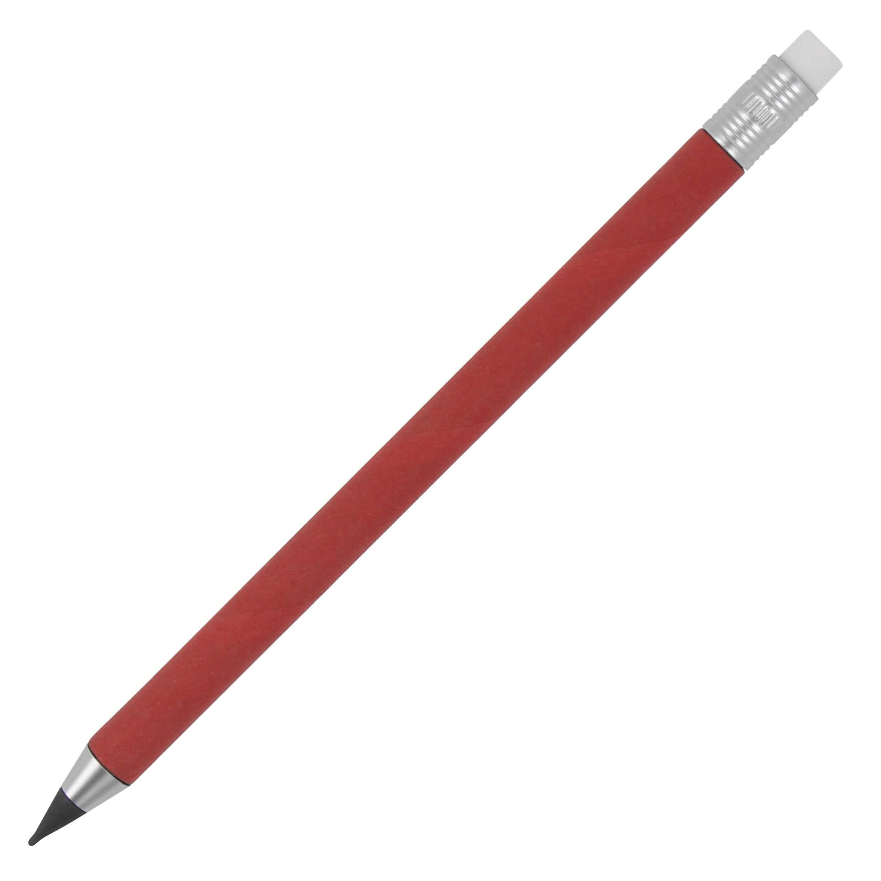 Nachhaltiger Papierstift mit Radiergummi - rot-496