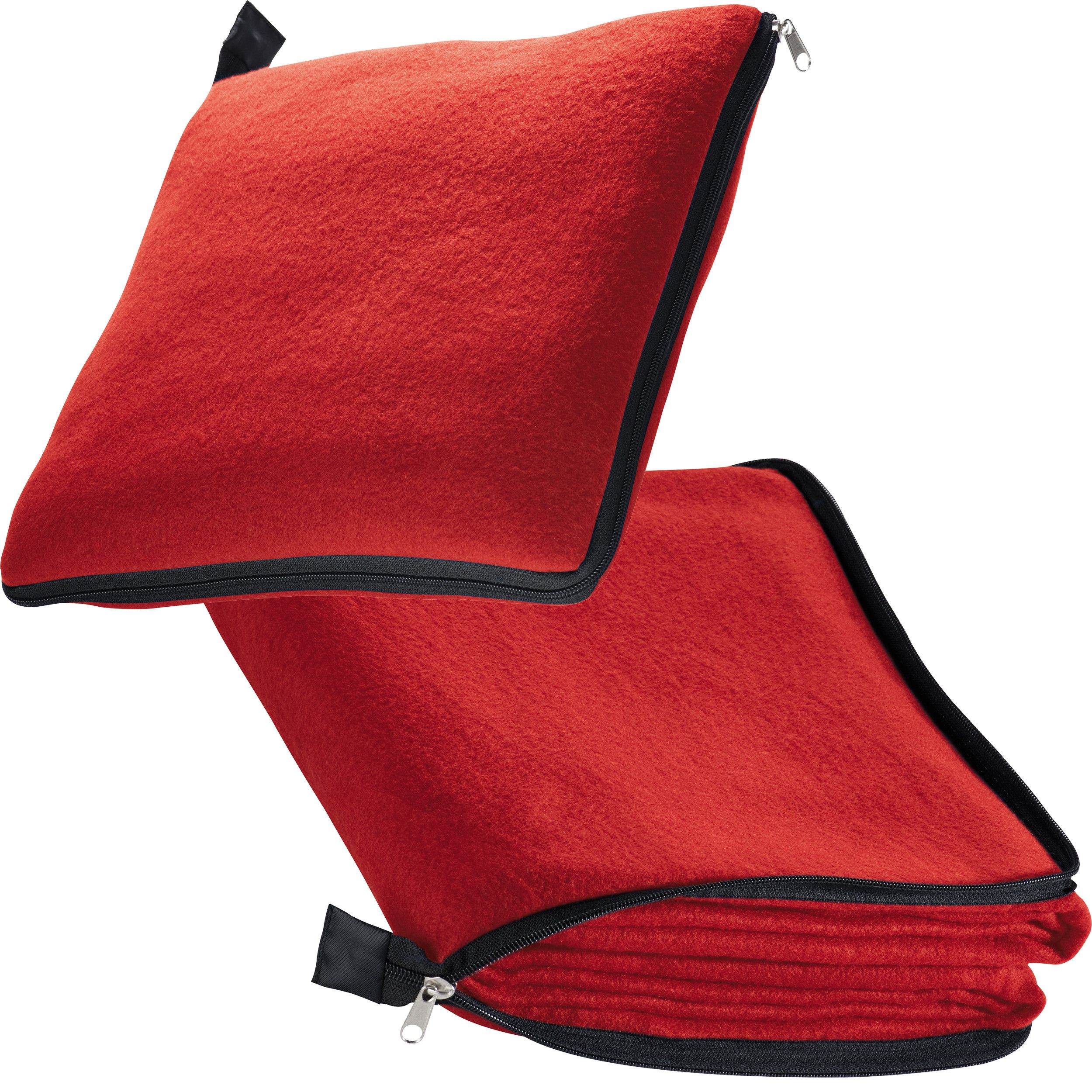 2in1 XL-Fleece-Decke/Kissen Radcliff - rot-199