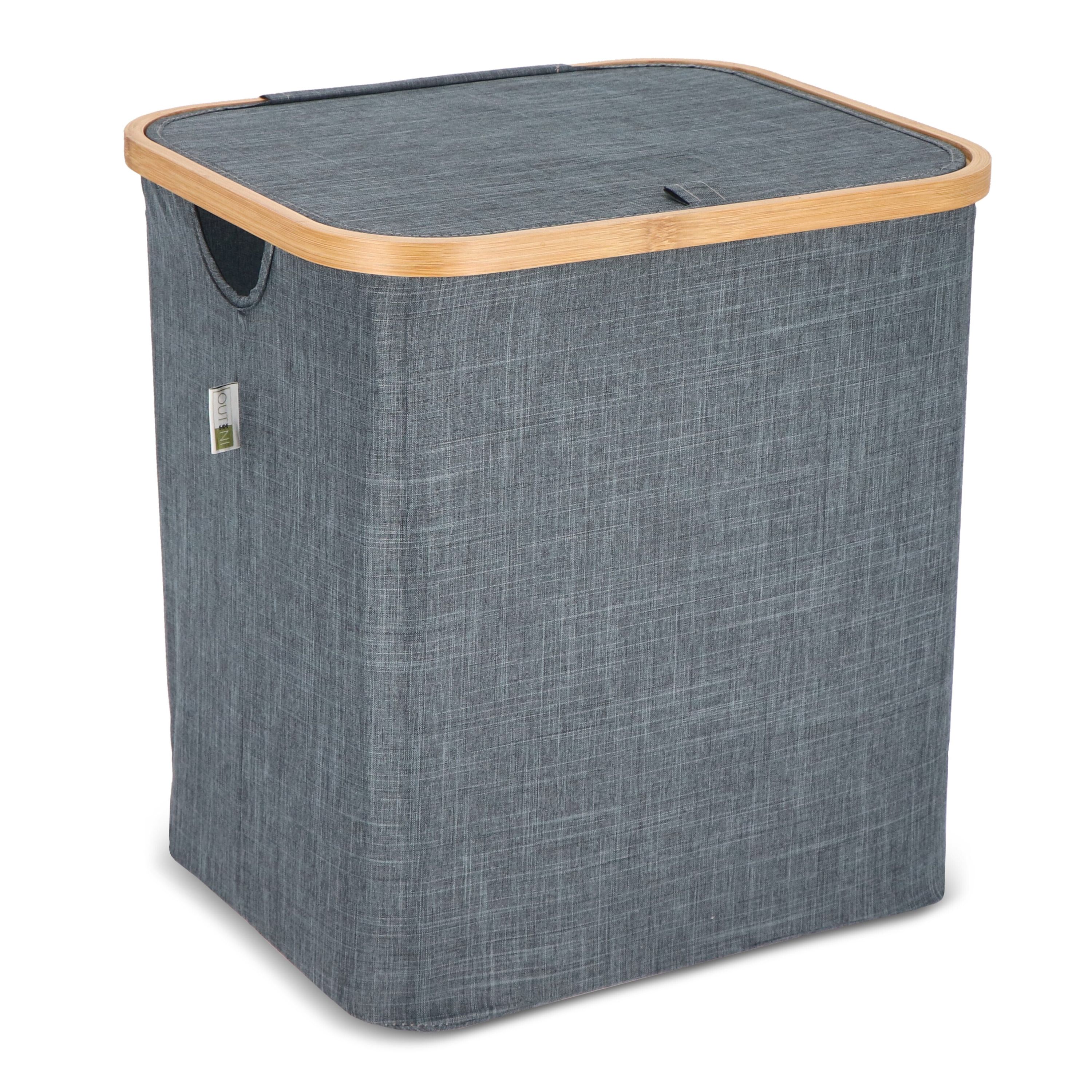InSideOut faltbarer Korb mit Deckel Sogne 40,5 x 33 x 42cm rPET - dunkelgrau-857