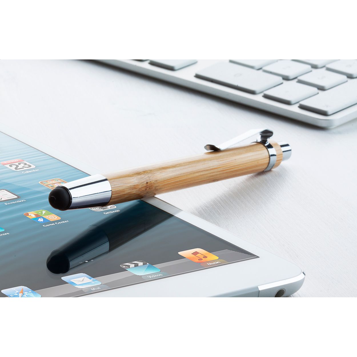 Tashania Black Kugelschreiber mit Touchpen - natur-744