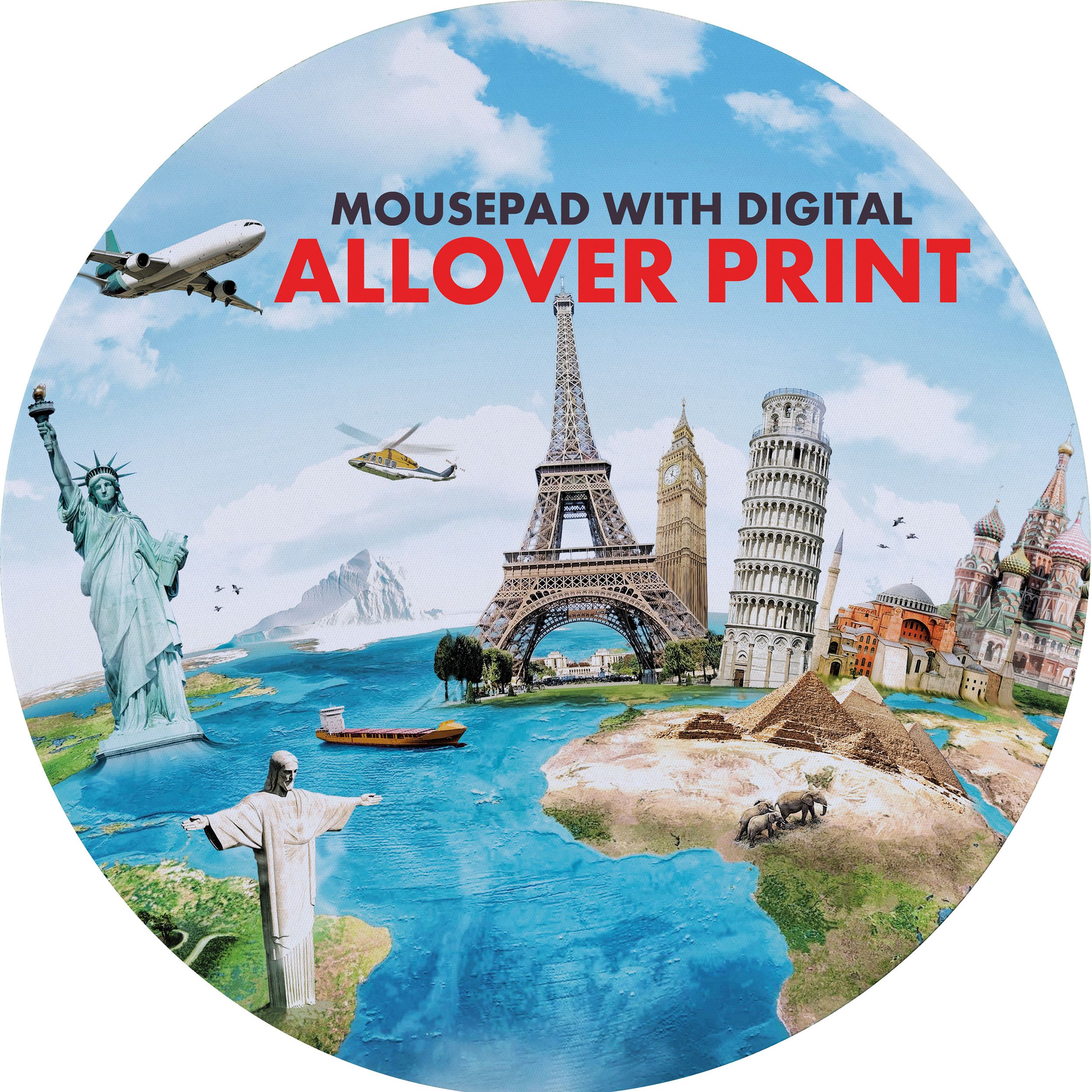 Rundes Mousepad - weiß-428