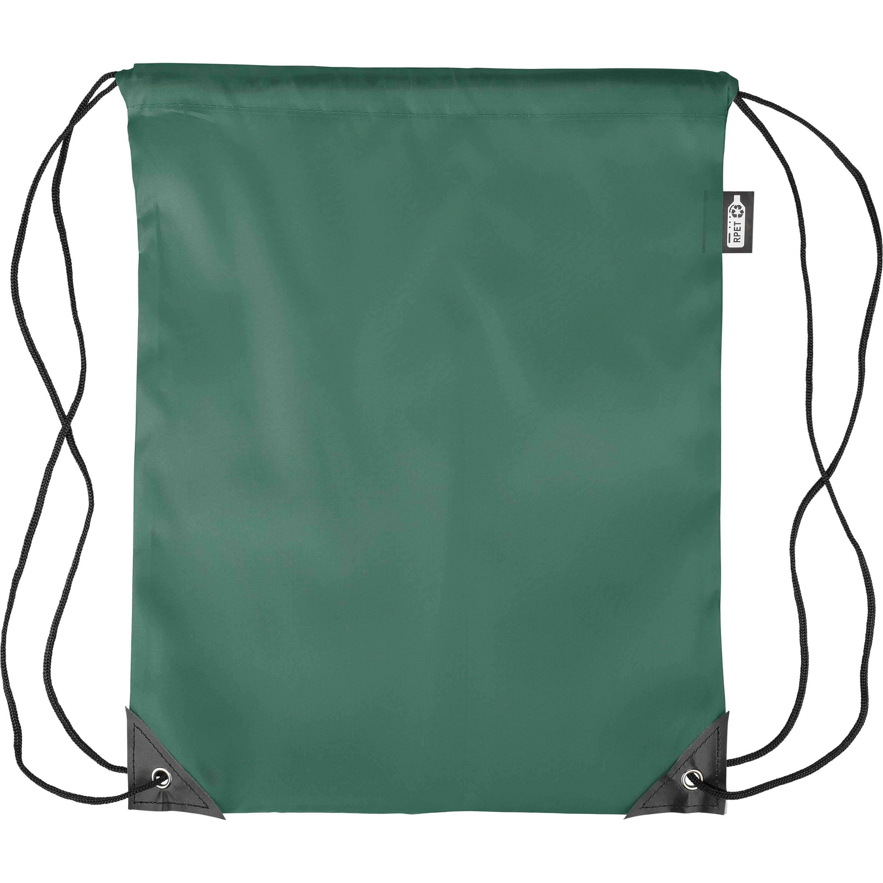 rPET 210D Polyester Rucksack mit Kordelzug Calix - grün-20
