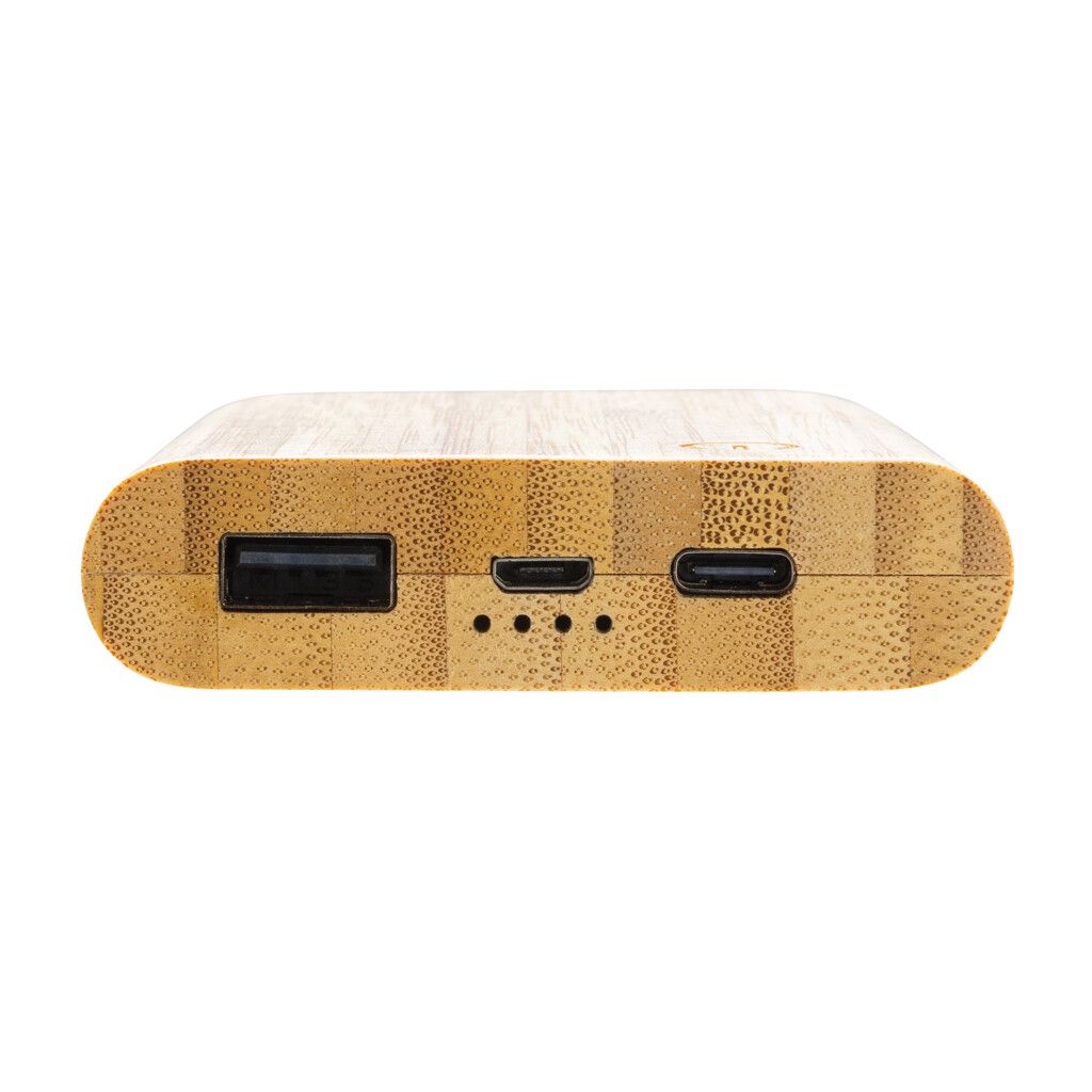 5.000mAh Bambus-Powerbank - braun-812