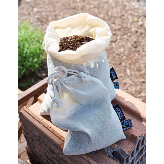 Cotton Bag With Drawstrings (5 Pieces) - nature-897