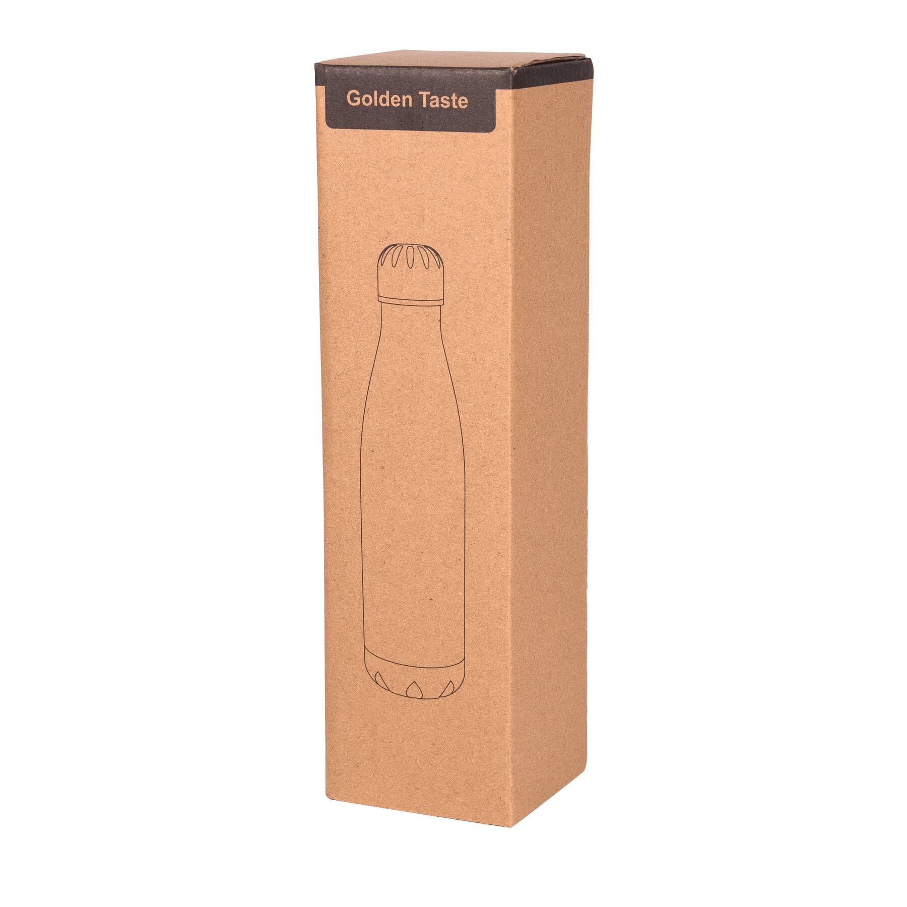 Vakuum-Trinkflasche GOLDEN TASTE doppelwandig - schwarz-729