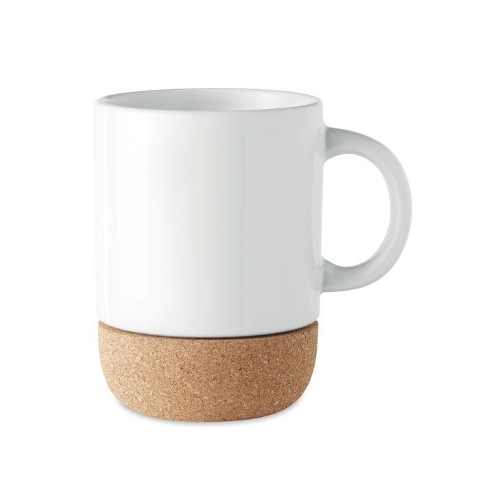Keramikbecher Subli mit Kork 300 ml SUBCORK - weiß-352