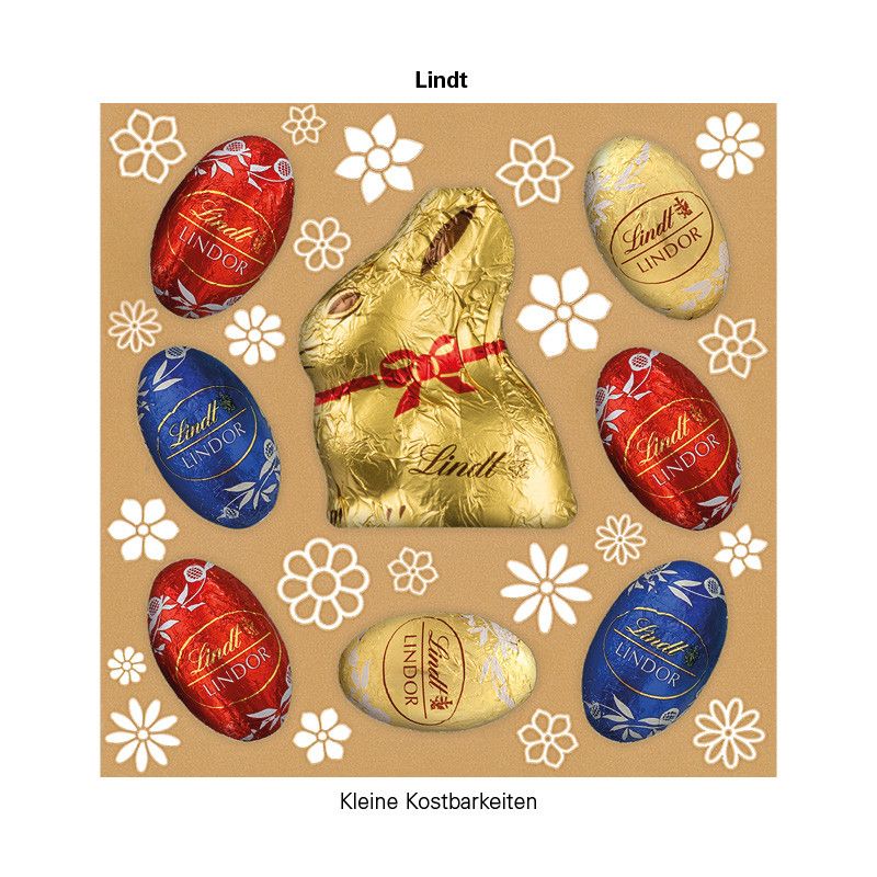 Lindt Präsent im Werbeschuber "Weihnachtsmütze", Lindt Mini Pralinés-359