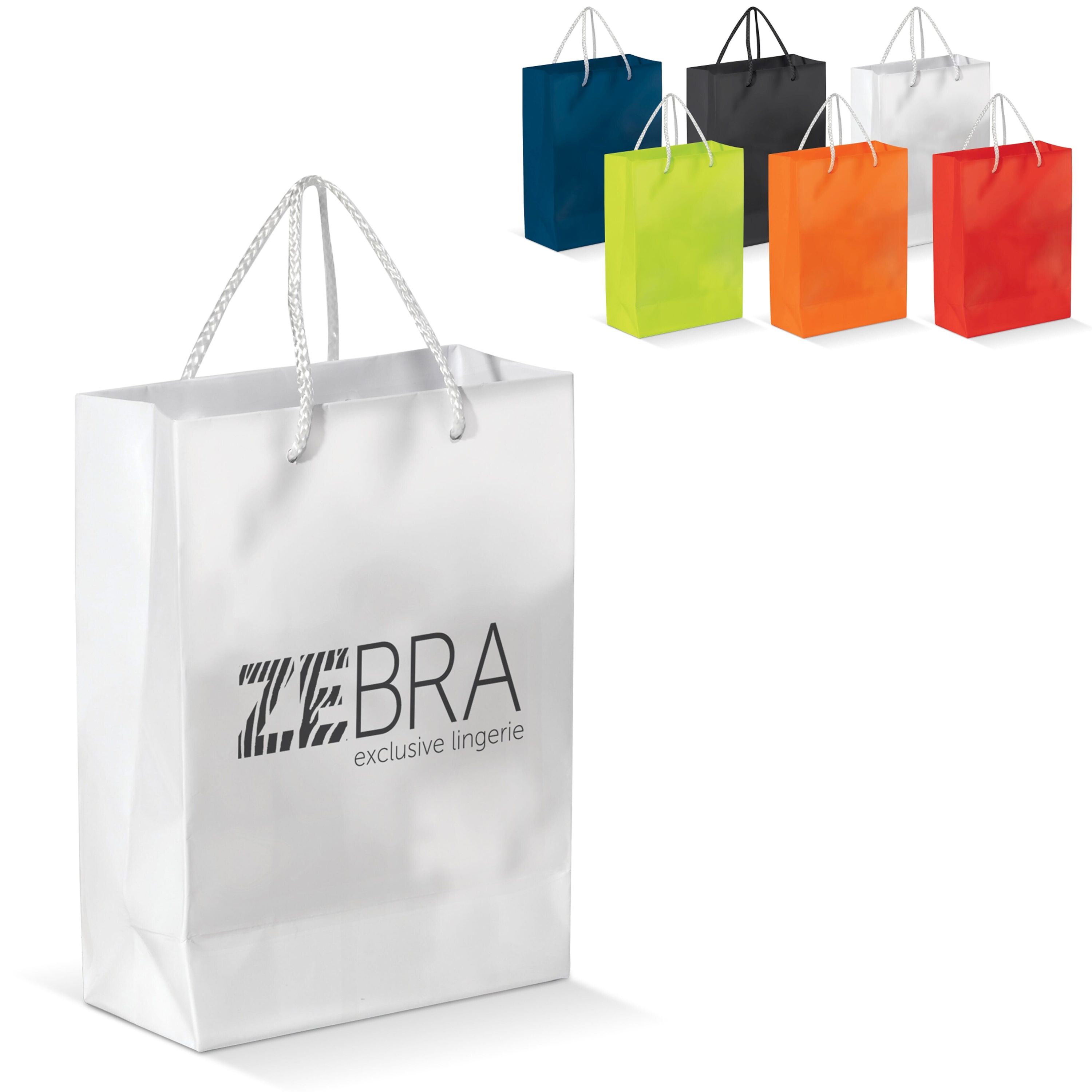 Laminierte Papiertasche, klein - orange-786