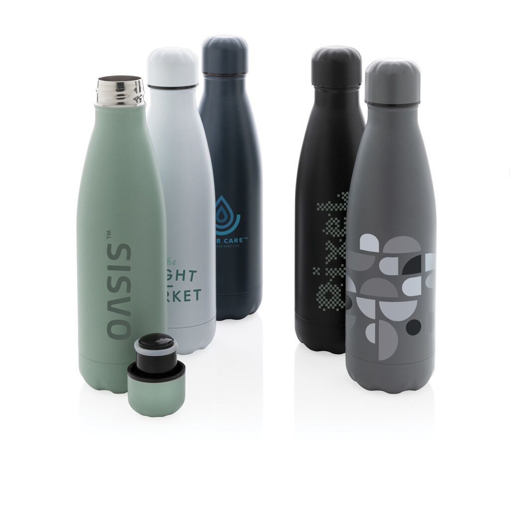 Einfarbige Vakuumisolierte Stainless Steel Flasche - grün-719
