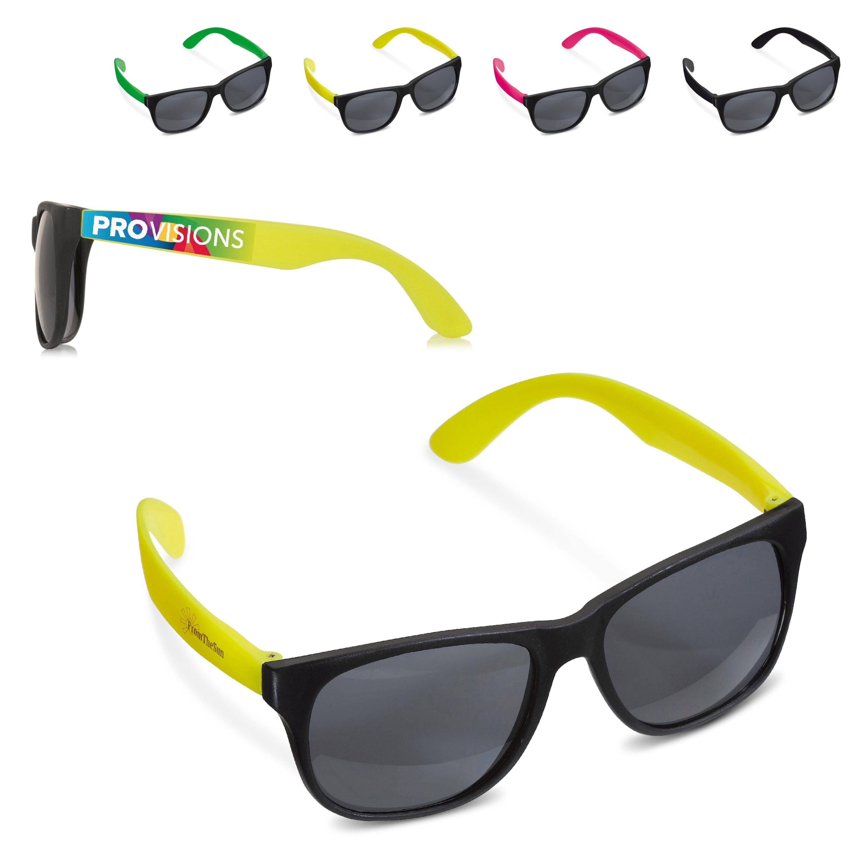 Sonnenbrille Neon UV400 - schwarz  -  grün-238