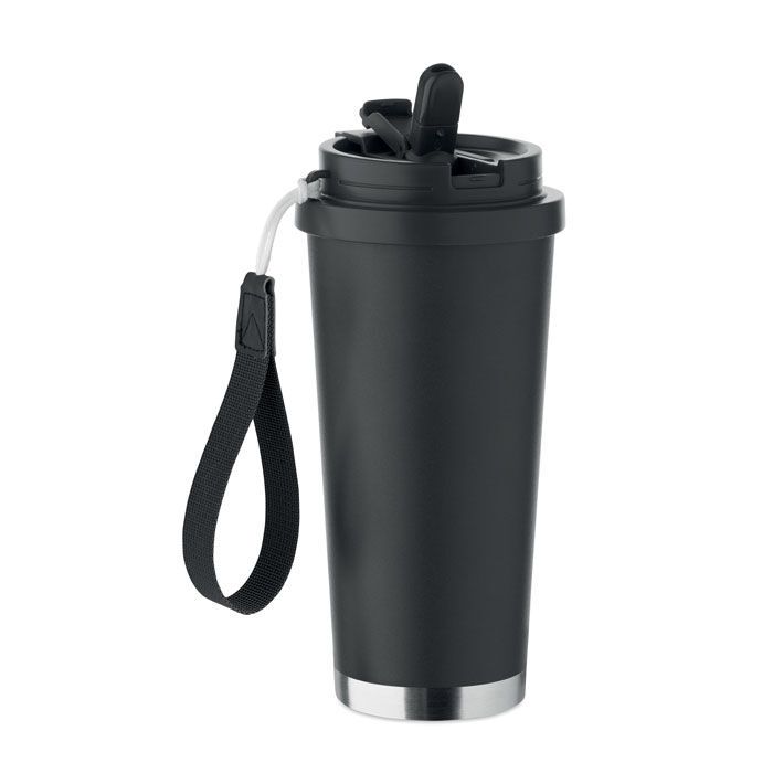 Doppelwandiger Trinkbecher 500m TOPAZ LARGE - schwarz-641