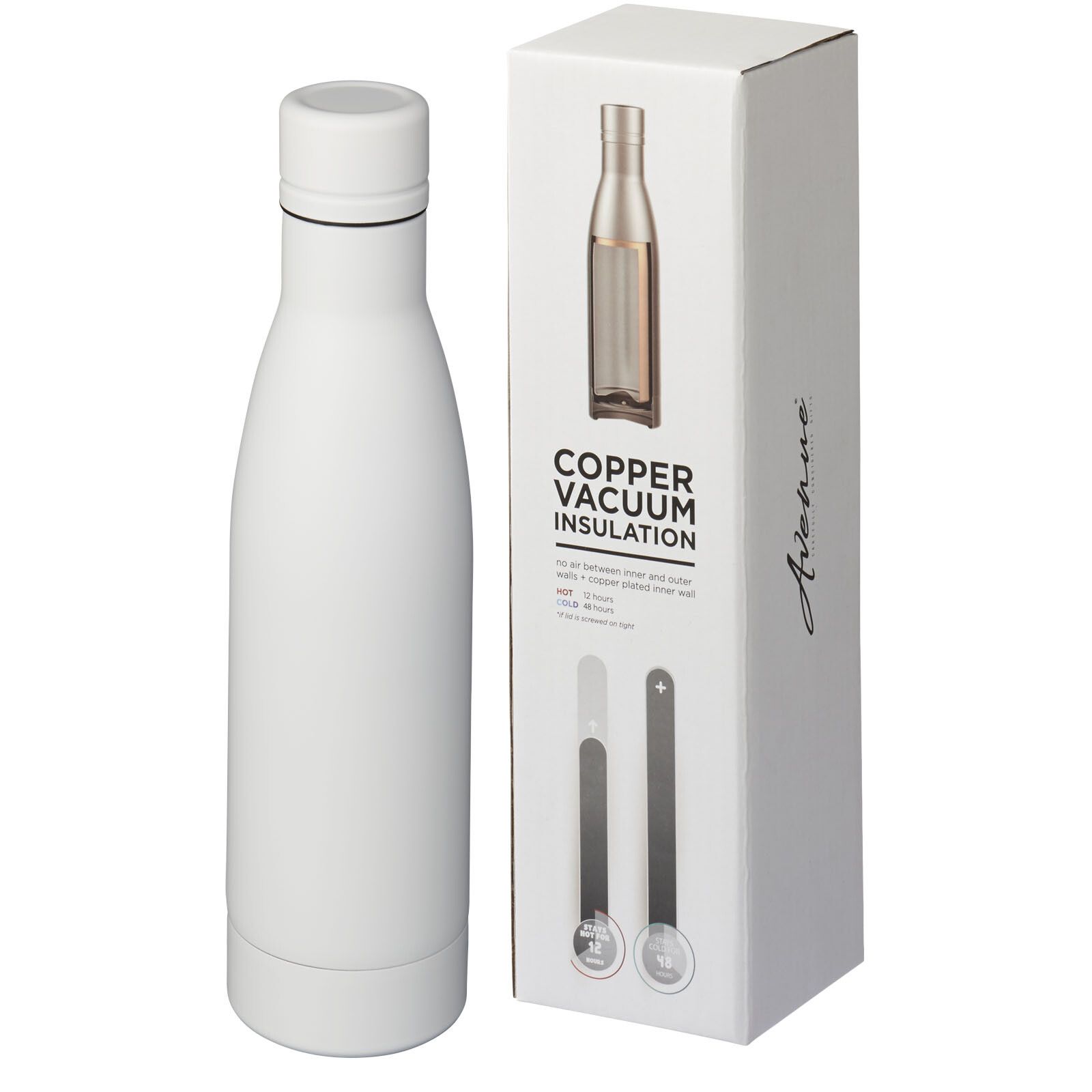 Vasa 500 ml Kupfer-Vakuum Isolierflasche - weiss-633