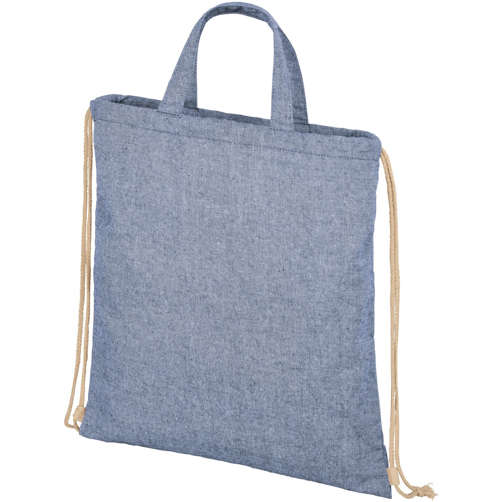 Pheebs 210 g/m² recycelter Turnbeutel 6L - heather blau-481