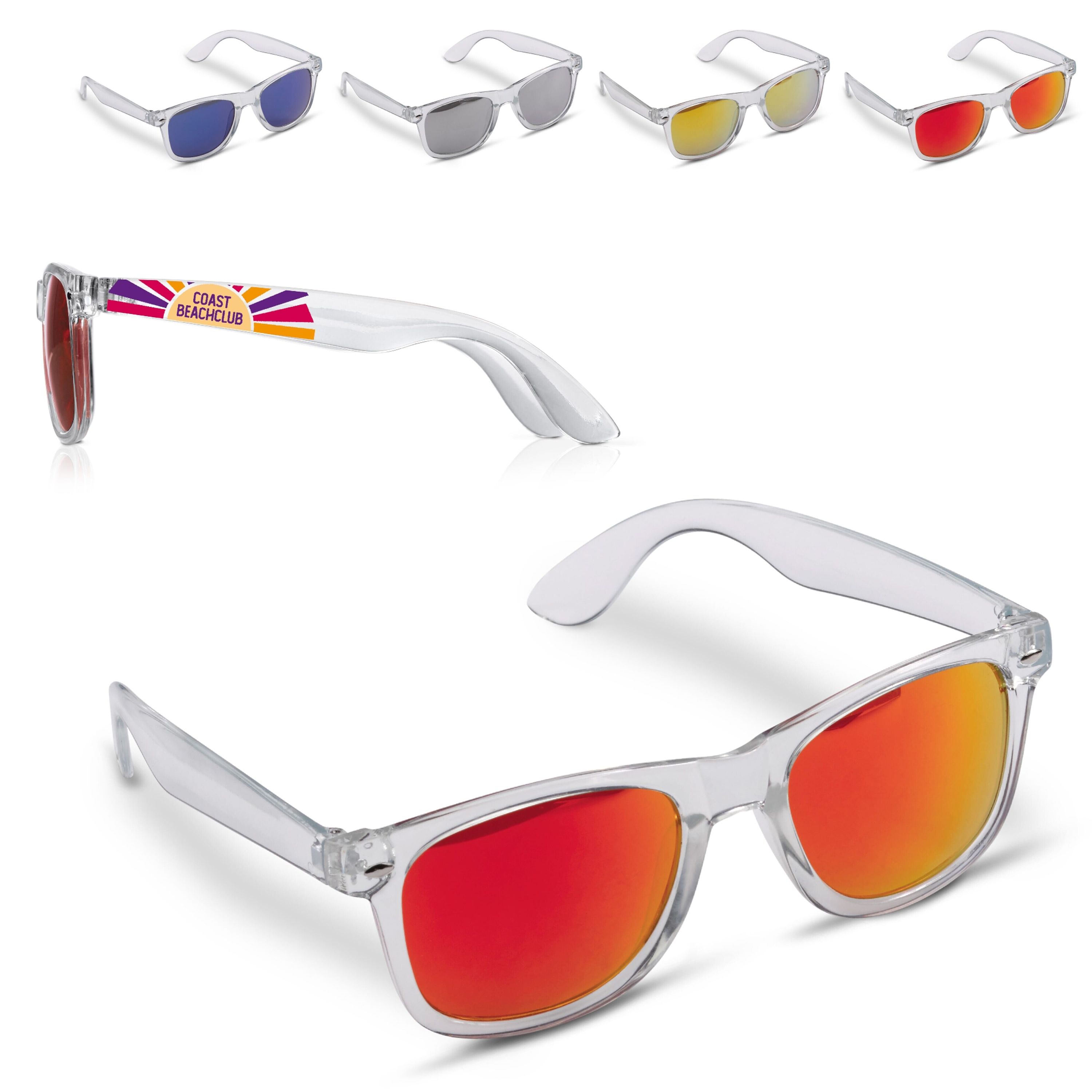 Sonnenbrille Bradley transparent UV400 - transparent  -  rot-313