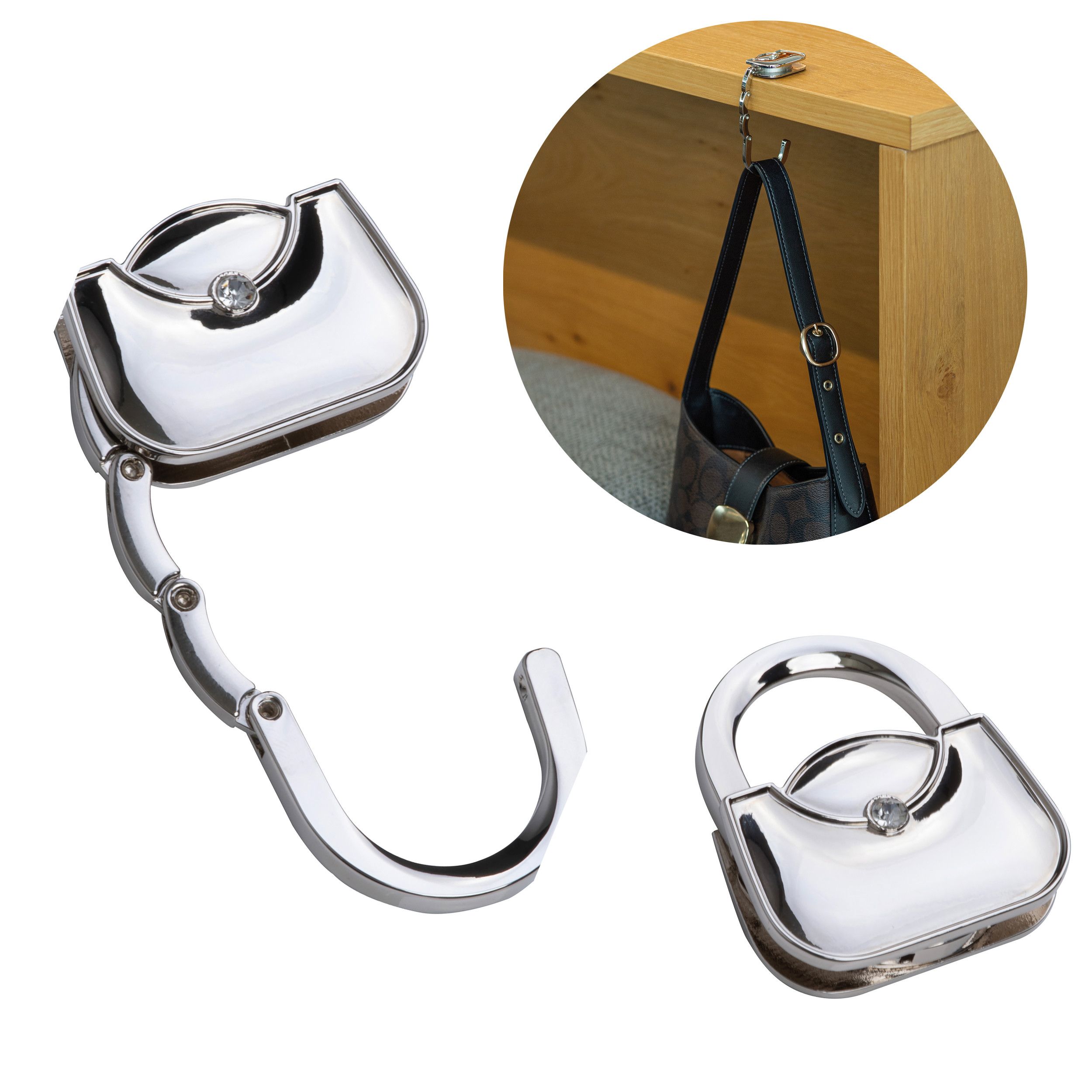 Taschenhalter DOROTHEA - silbergrau-523