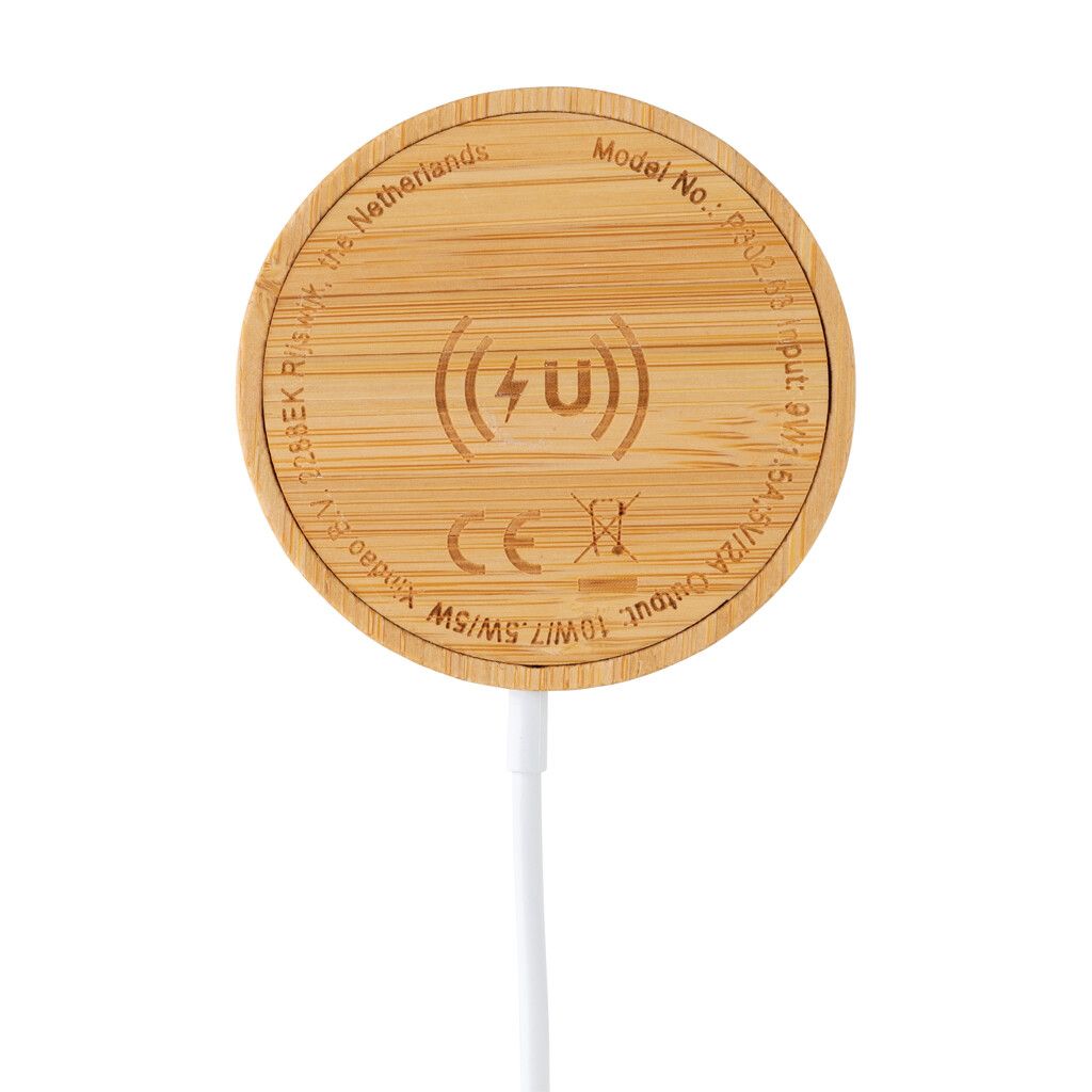 10W Bambus magnetischer Wireless Charger - braun-778