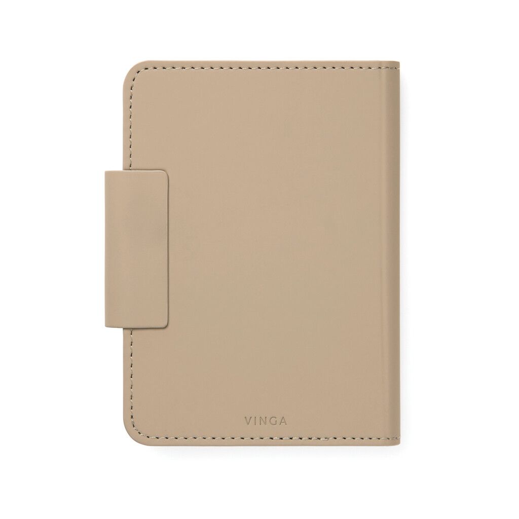 VINGA Baltimore RCS Passport Cover mit Dual-Finder - greige-887