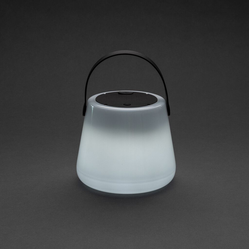 SolarGlow Außenleuchte aus RCS rec. Kunststoff mit USB-Lampe - weiß-879