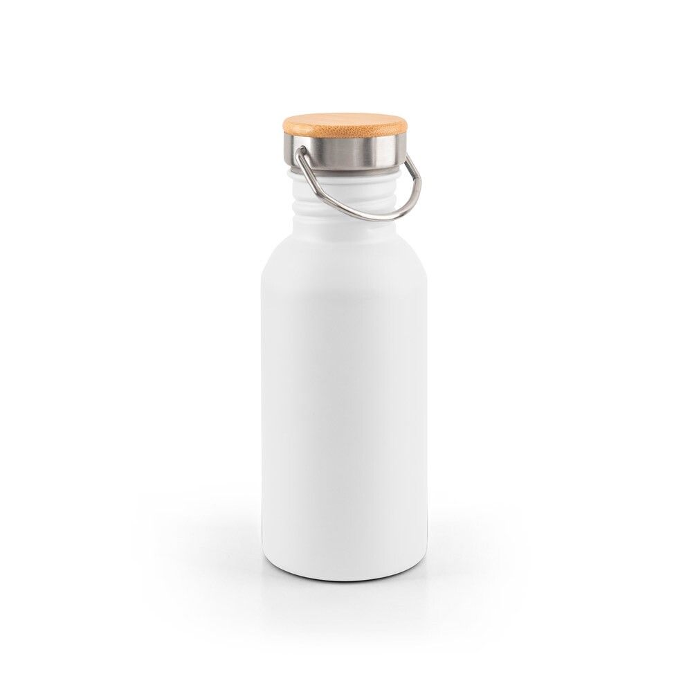 EWING Edelstahlflasche (90 % recycelt) mit einwandiger Ausführung - weiß-998
