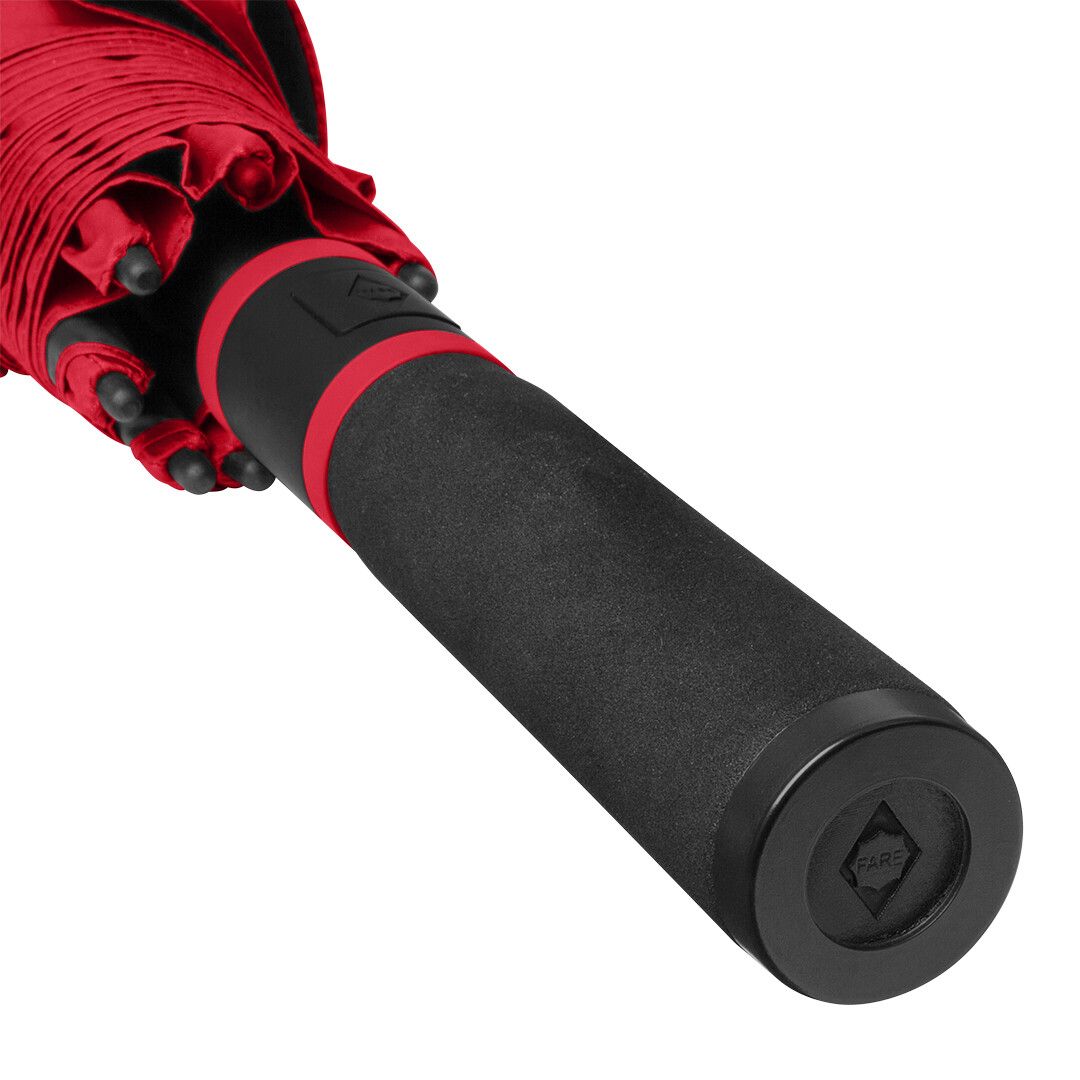 AC-Golf-/Gästeschirm FARE® Doubleface XL Vent mit waterSAVE® Bezug Ø130 cm - rot - schwarz-565