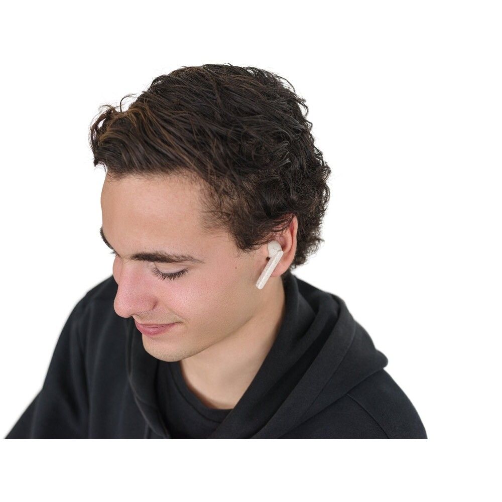 FOURIER In-Ear Kopfhörer Wireless, 3h Akku, Weizenstroh-PP - natur-296