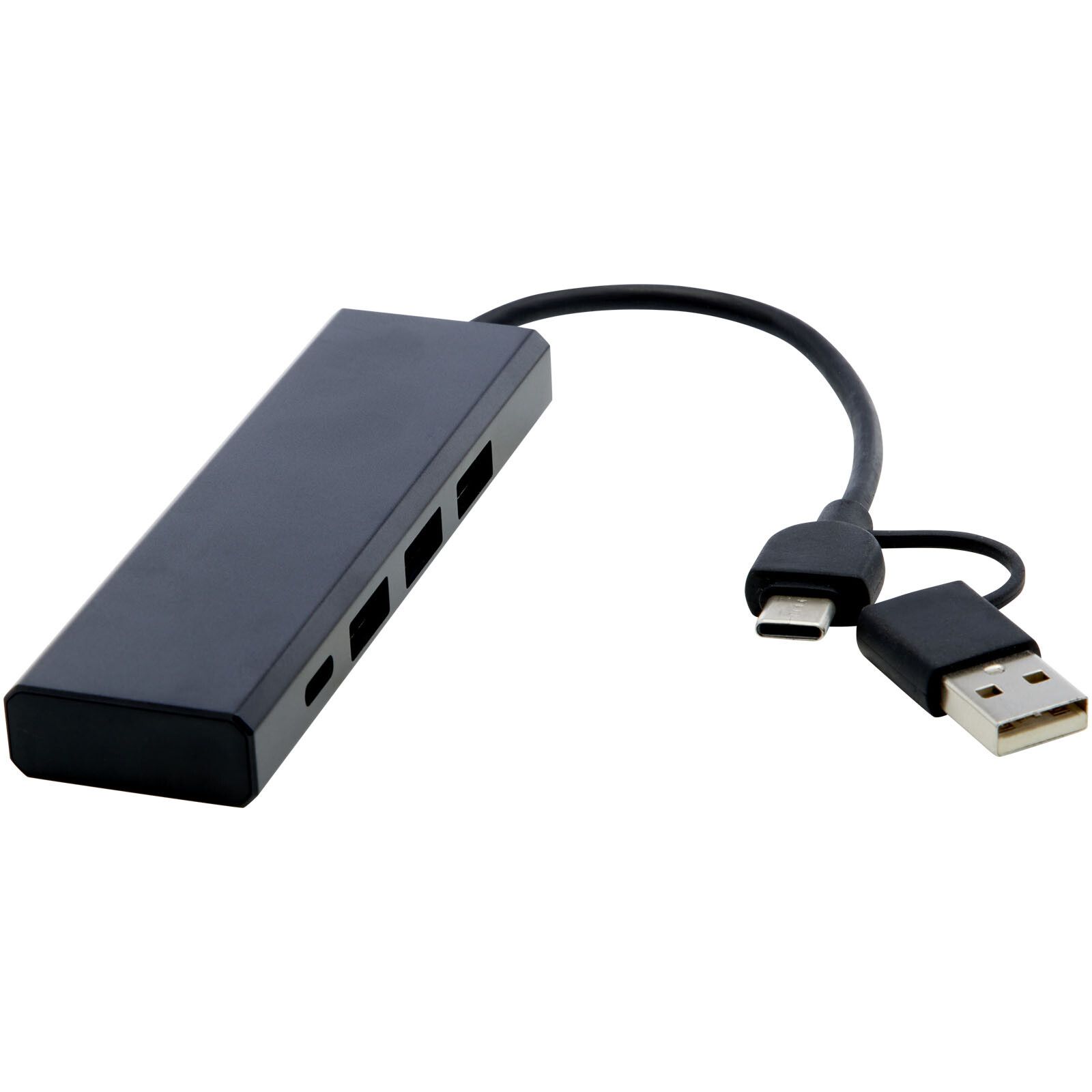 Rise USB 2.0 Hub aus recyceltem RCS Aluminium - schwarz-256